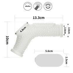 LoveToy Knights Ring Gaine de pénis Vibrante avec Ballstretcher Knights Ring Best Drip 10cm